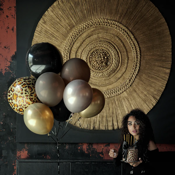 Black & Gold Balloon Gift
