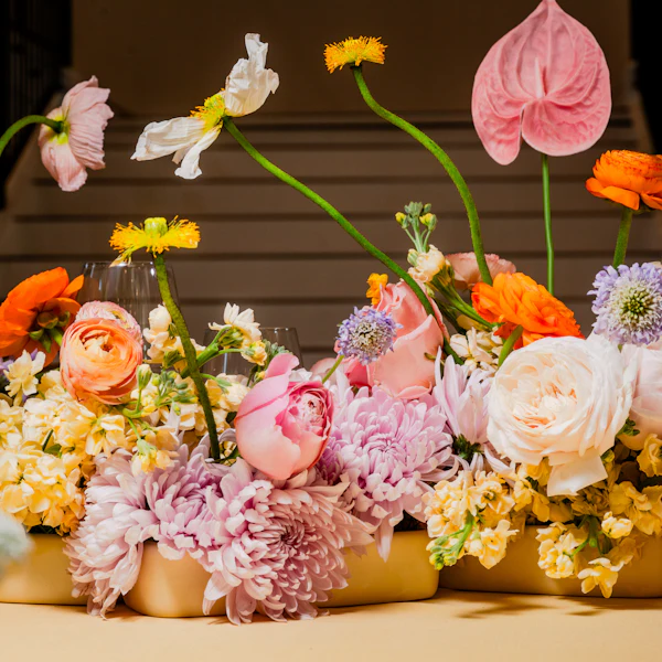 Colourful Flower Centrepieces