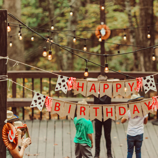 Rustic Happy Birthday Banner