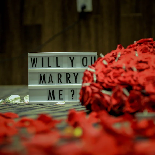 Will You Marry Me Sign Setup